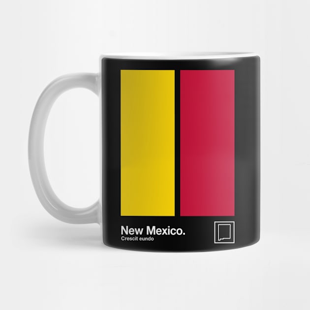 New Mexico State Flag  // Original Minimalist Artwork Poster Design by DankFutura